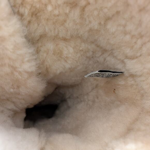 Ugg Tall Lace Up Boots 8 Brown Suede Whitley  Boho Shearling Fur Knee Sheep Ski - Picture 13 of 13